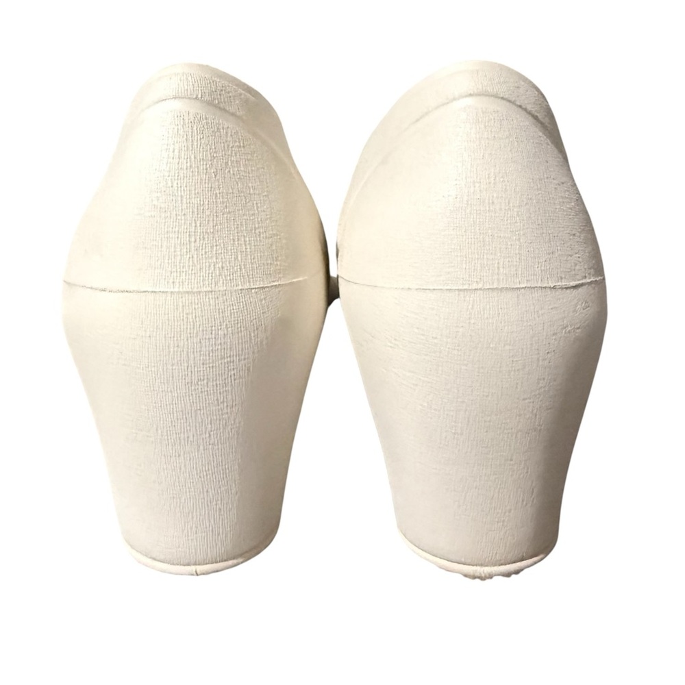 CROCS Wedge Pumps Cap Toe Wedges Cream & Black Women's Size‎ 9 - Picture 8 of 9